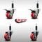 Service Caster 3'' SS Red Poly Swivel 1'' Expanding Stem Caster Set 2 Total Lock Brakes, 4PK SCC-SSEXTTL20S314-PPUB-RED-2-S-2-1 - alternate 4